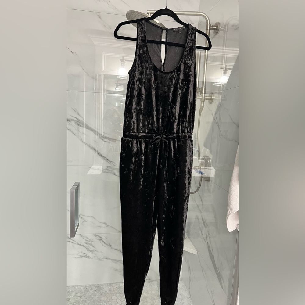 Crushed Velvet sleeveless jumpsuit